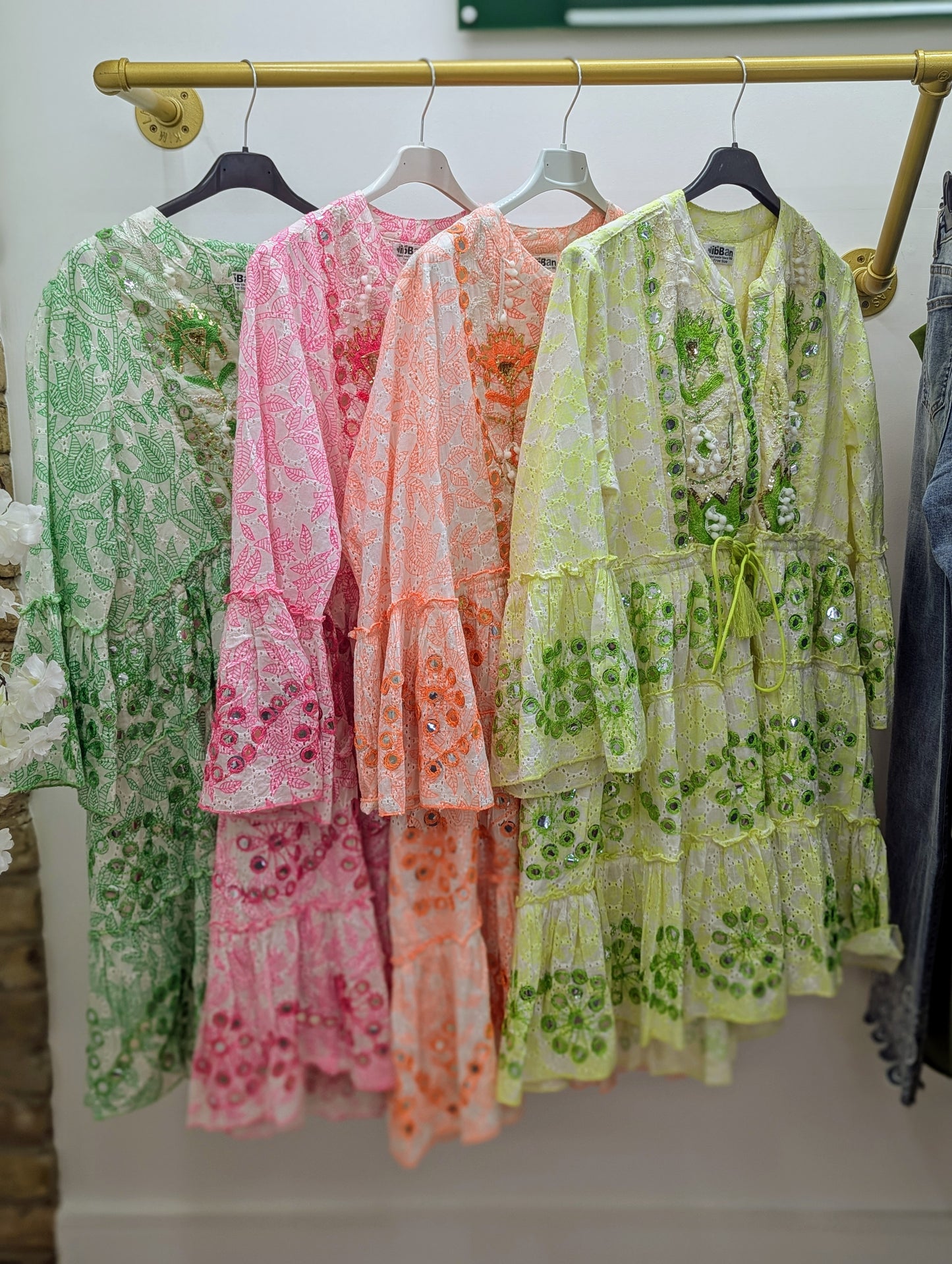 Skyla neon boho pattern dress