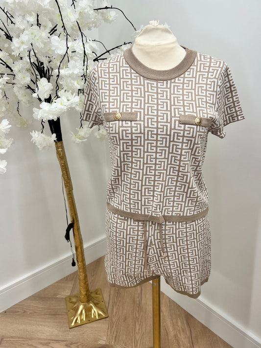 Gold button co-ord