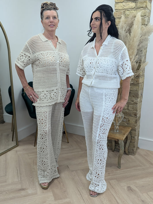 Crochet pattern trousers set