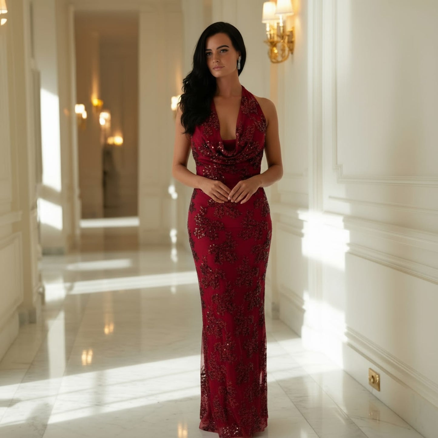 The Celestine Sequin Gown